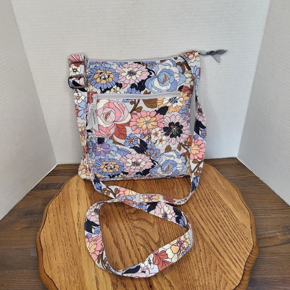 Vera Bradley Aloha Blooms Hipster Purse Crossbody Handbag Adjustable Strap